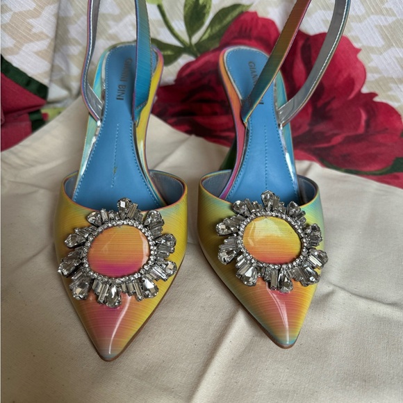 Gianni Bonnie Halter Back Pumps with Rhinestone and Changeable color - Picture 5 of 14